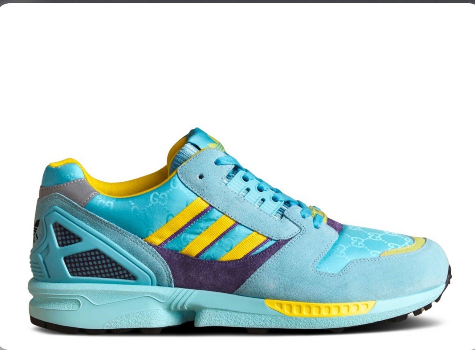 Adidas Gucci X Zx 8000 Aqua Gg Monogram Size 9 New W/ Defect